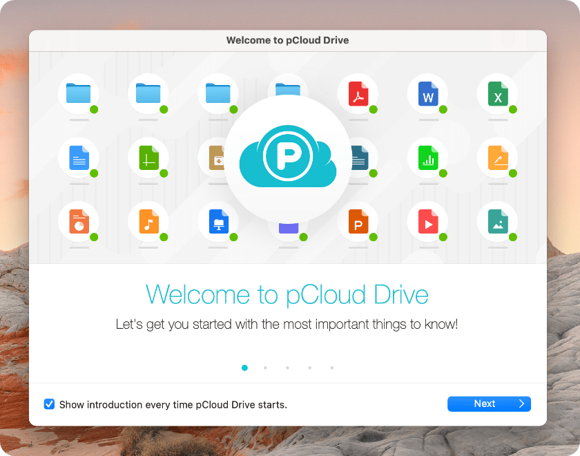 Launch pCloud Drive. The app will behave like a virtual drive on your device.
