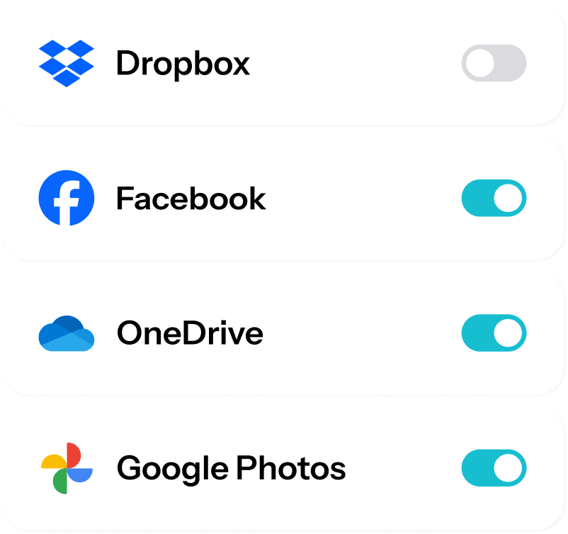 Effortlessly transfer and back up your data