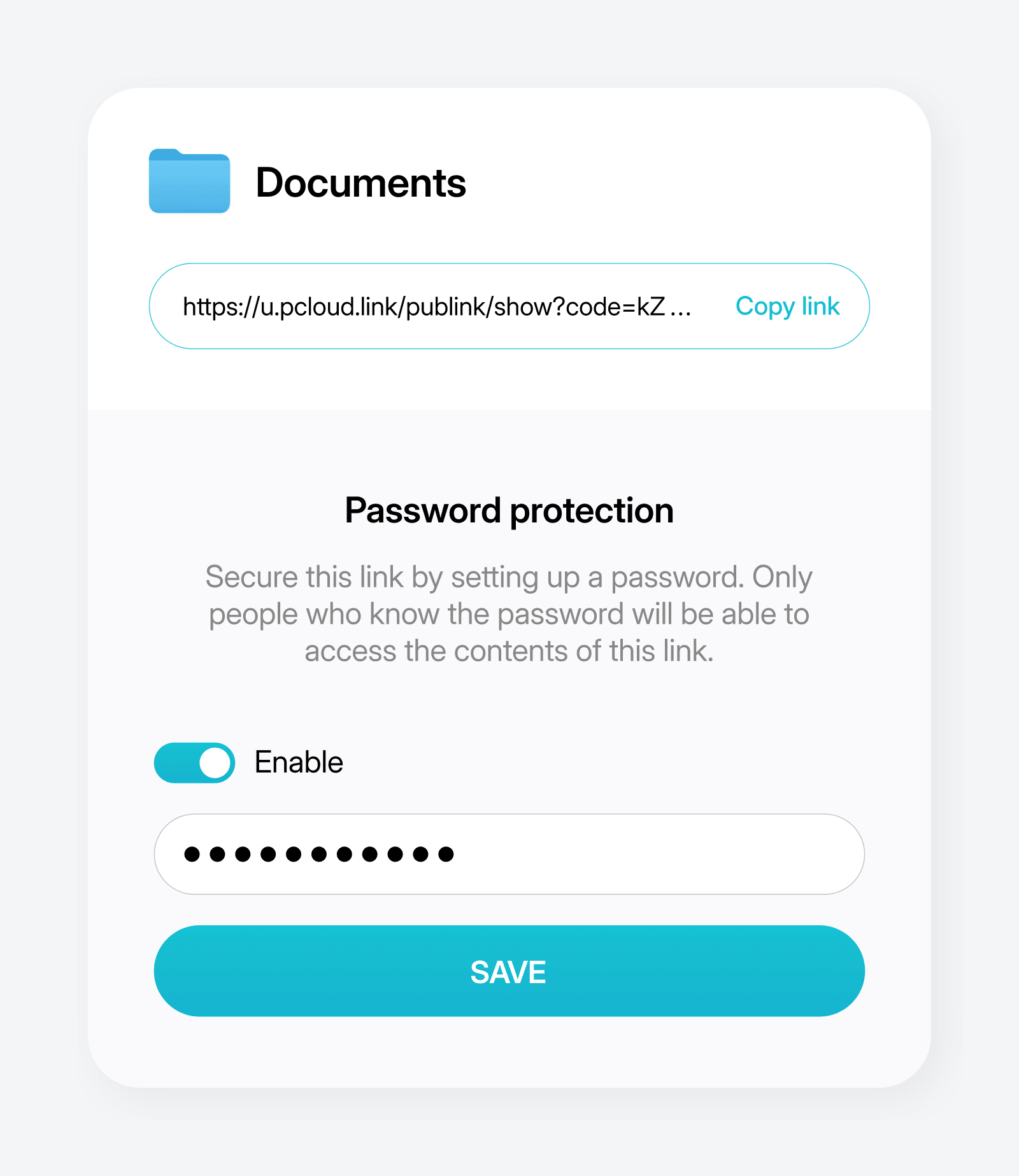 Password-protected links