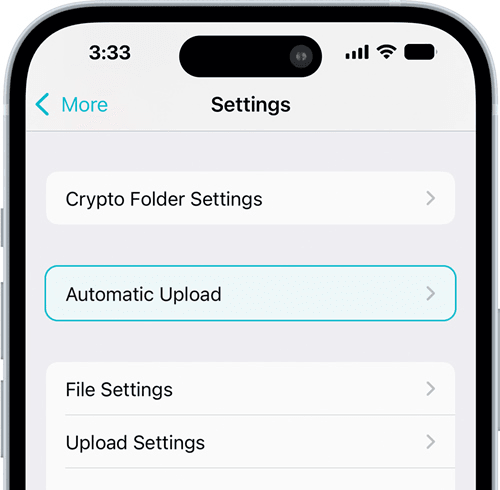 1. Open the app's settings:
