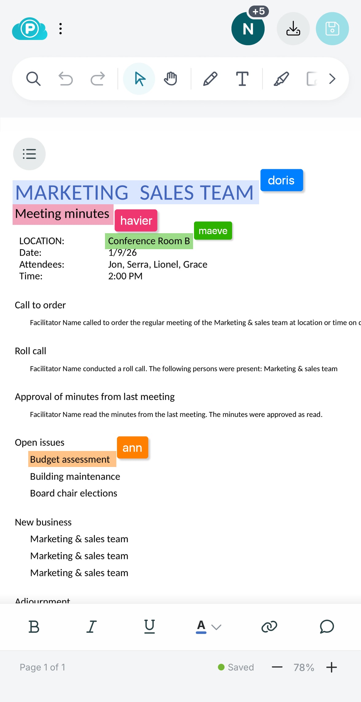 Real-time collaboration