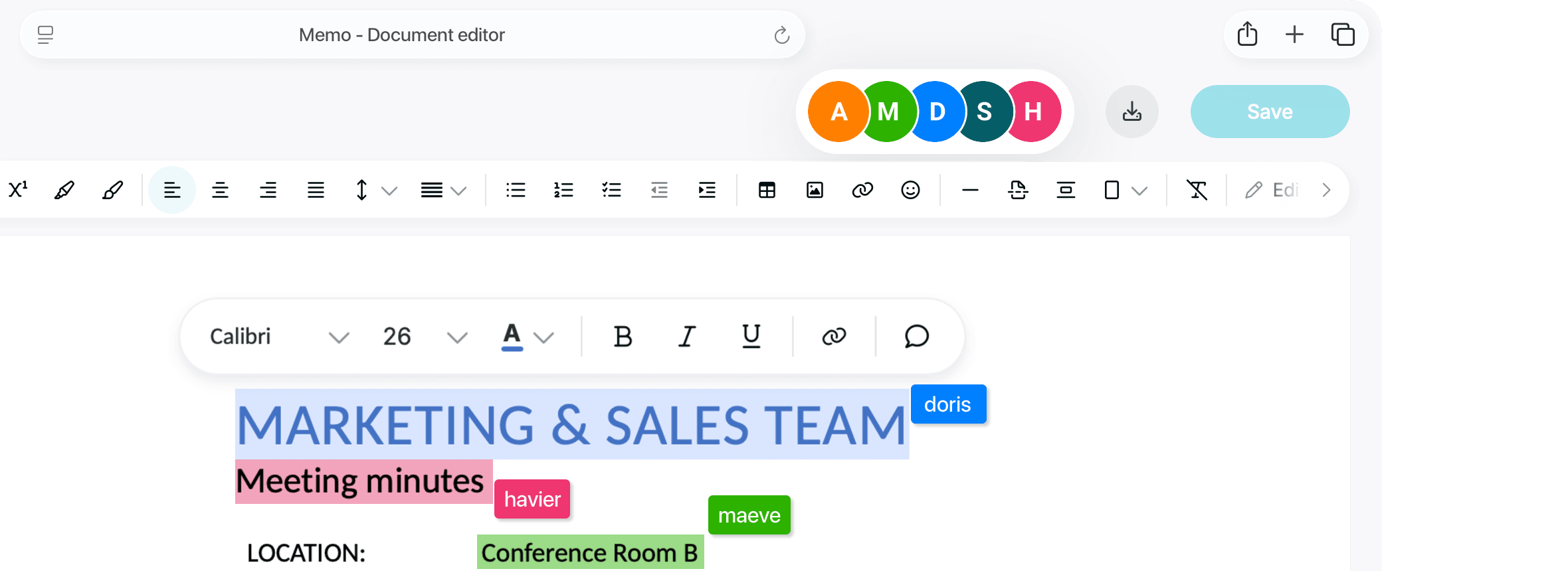 Real-time collaboration