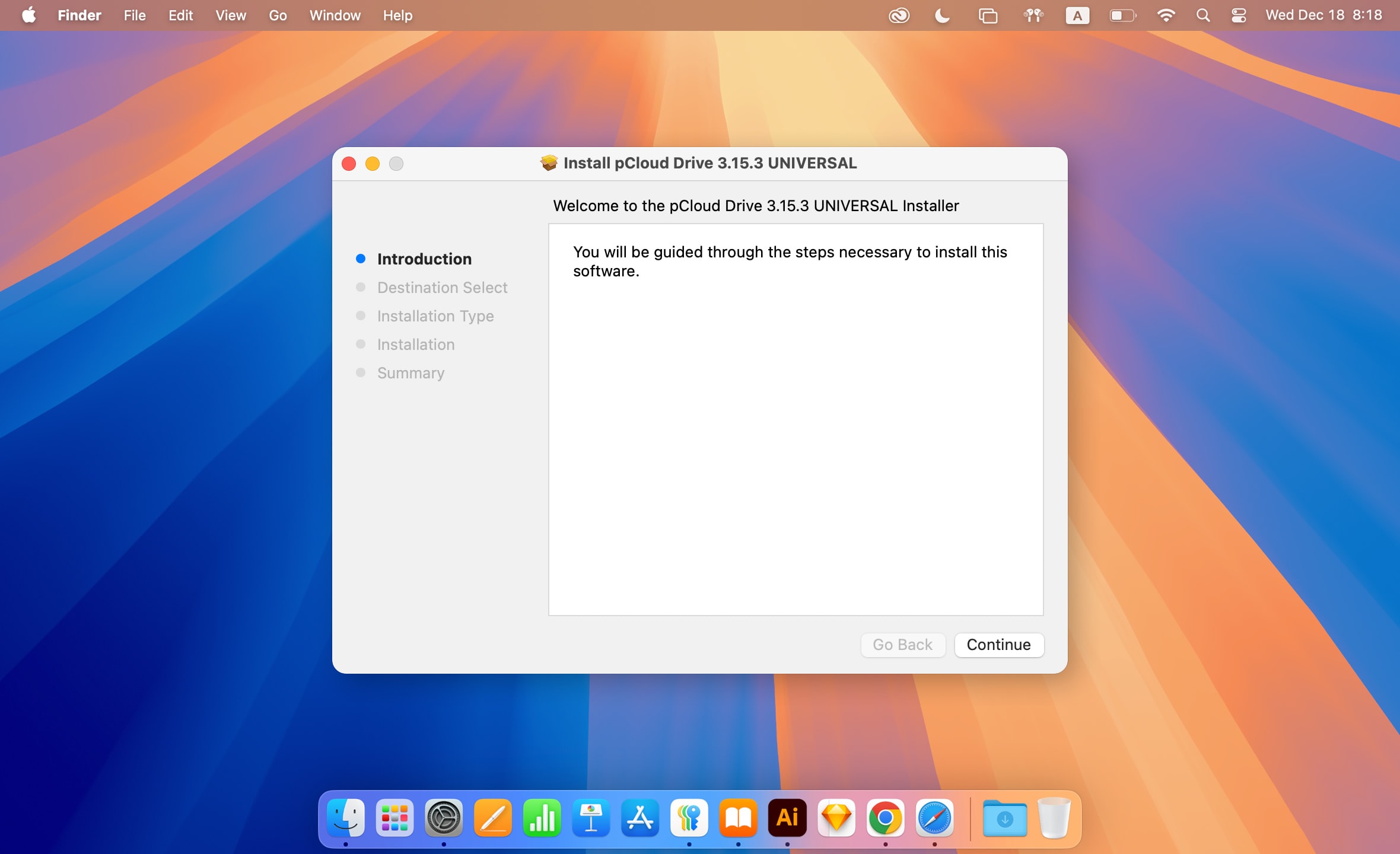 Sigue las instrucciones en pantalla de la aplicación de instalación.