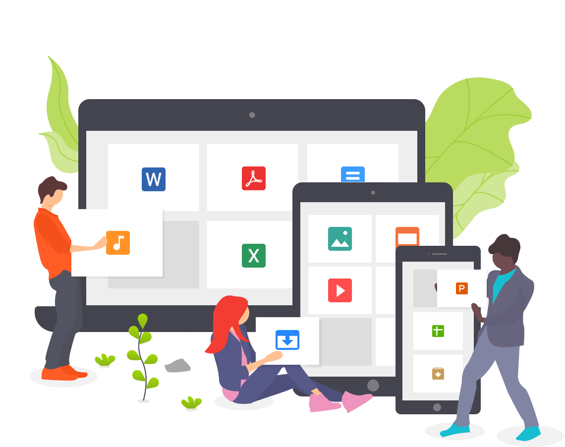 Send documents, photos and videos to your friends. Sharing has never been so easy.