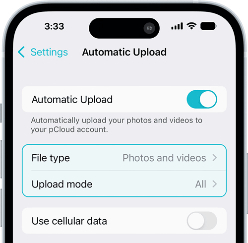 2. Choose what to upload: